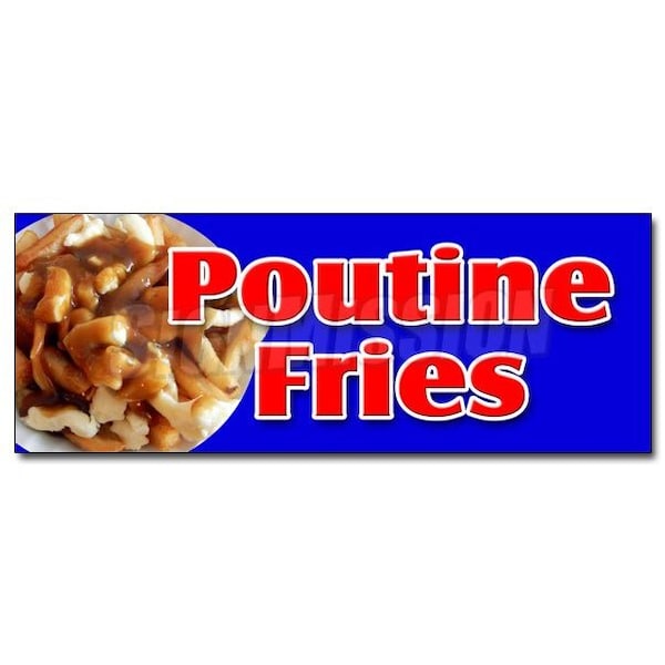 POUTINE FRIES DECAL sticker french fries fry gravy cheese curds, D-36 Poutine Fries